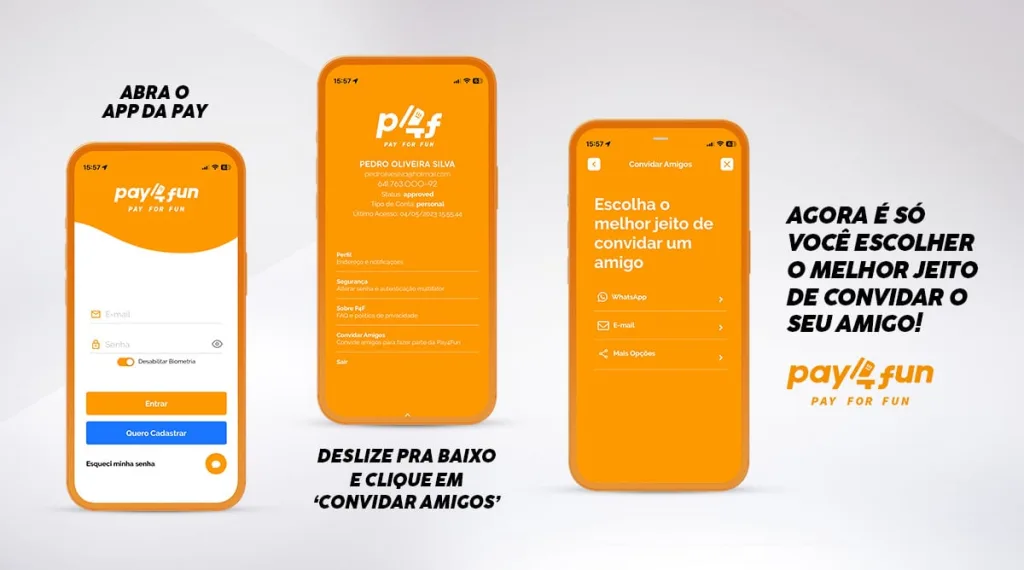 Exemplo de transações de casino Pay4Fun